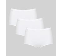 Lote de 3 braguitas maxi Basic + Mujer Talla 42. Color Blanco