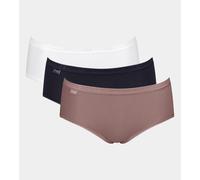 Lote de 3 braguitas midi Basic+ Mujer Talla 40. Color Azul