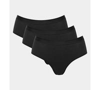 Lote de 3 braguitas Midi Go Casual Mujer Talla XS. Color Negro