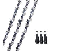 Lote de 3 cadenas de motosierra bajo rebote 3/8" LP 1,1 mm 44 eslabones para guía de cadena 30 cm, para Ryobi OCS1830 / Bosch AKE30 Li AKE30 S / Stihl MS170 MSE170C MS194/61 PMM3 44 y más