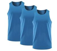Lote de 3 camisetas de compresión para hombre, camiseta de cuerpo que adelgaza el vientre plano invisible para adelgazar, camiseta de compresión para hombres, chaleco de modelado del cuerpo, 01-azul