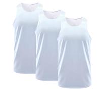 Lote de 3 camisetas de compresión para hombre, camiseta de cuerpo que adelgaza el vientre plano invisible para adelgazar, camiseta de compresión para hombres, chaleco de modelado del cuerpo, 01-blanco
