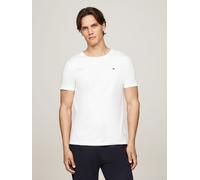 Lote de 3 camisetas de cuello redondo de algodón elástico Hombre Talla M. Color Blanco