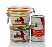 Lote de 3 especialidades de foie gras de pato, 410 g