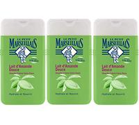Lote de 3 geles de ducha Le Petit Marseillais extra suaves, con leche de almendra dulce, 250 ml