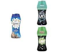 Lote de 3 Lenor Perlas De Perfume para la Ropa, 22 Lavados (270g), Brisa Marina Y Jazmín, Edición Limitada Costa Mediterránea + Suavizante con Fragancia Fresca + Suavizante con Fragancia Ariel
