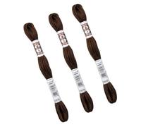 Lote de 3 madejas de 10 m DMC hilo retors mate lienzo tapizado, 100% algodón marrón 2898