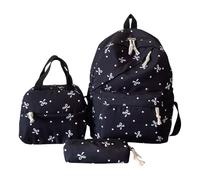 Lote de 3 mini mochila para mujer y niña, elegante, ideal para viajes, compras, trabajo, para adolescentes, elegante, bolsa de hombro de nailon a la moda, estampado de mariposa, informal, colegio y
