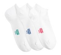 Lote de 3 pares de calcetines cortos Hombre Talla 39/42. Color Blanco