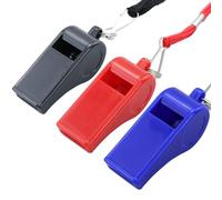 Lote de 3 silbatos con cordón, silbatos deportivos con sonido fuerte para entrenamiento, deportes de emergencia de supervivencia para árbitros, entrenamiento de perros, ideal para salvadores