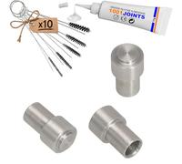 Lote de 3 tapas de aluminio para la válvula PISTÓN VÁLVULA DE Drenaje UNIDAD DE PERCOLACIÓN GRUPO RAMA MÁQUINA DE CAFÉ REEMPLAZO COMPATIBLE CON JURA IMPRESSA GIGA KRUPS FRANKE AEG ETC…
