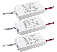 Lote de 3 Transformadores LED 12 V, 1,25 A, 230 V a 12 V, CC, voltaje constante, adaptador para lámparas LED G4, MR11, MR16, GU5.3 (12 W)