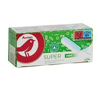 Lote de 3 unidades *** AUCHAN tampones sin aplicador super 24 tampones. Entrega rápida y ordenada a domicilio. ***