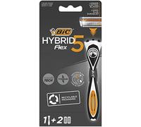 Lote de 3 unidades *** BIC afeitadora híbrida 5 flex 1 afeitadora + 2 recargas. Entrega rápida y ordenada a domicilio ***