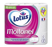 Lote de 3 unidades *** LOTUS Papel higiénico moltonel rosa aquatube 3 grosores 9 rollos *** Entrega rápida y ordenada a domicilio ***