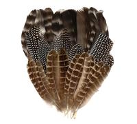 Lote de 30 plumas naturales de pavo, plumas artesanales, plumas de faisán para trabajos manuales, 3 estilos de plumas naturales melange para máscara, decoración de fiesta de boda, atrapasueños DIY