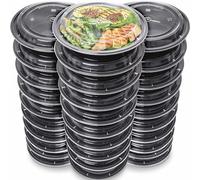 [Lote de 30] Reutilizables Cajas de Alimentos para Preparación de Comidas con Tapas Herméticas - Caja de Comida Apto para Lavavajillas Congelador Microondas - Meal Prep Containers