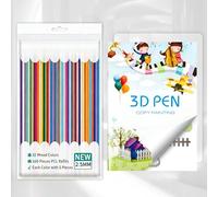 Lote de 300 Filamentos para Lápiz 3D - 30 Colores - Recargas de P e 2,5 mm - Incluye Libro de Dibujo con 40 Patrones - Manualidades DIY para Proyectos Creativos - Compatible con Bolígrafo 3D