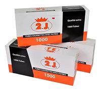 Lote de 3000 Tubos de Cigarrillos Extra en Caja, Lote de 3 Cajas de 1000 Tubos de Cigarrillos de Alta Gama con Filtro de la Marca Francesa, Baratos para el Fumador de Tabaco de Liar o de Tubos