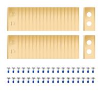 Lote de 36 cuchillas compatibles con Worx Landroid, LandXcape, Einhell, Eufy, TerraMow, ECOVACS Robot cortacésped, cuchilla de repuesto de titanio robusta, incluye tornillos con pintura de seguridad