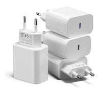 【Lote de 4】 25W Cargador USB C, USBC Enchufe Pared Carga Rápida, PD 3.0 Adaptador Corriente Universal para iPhone 16/15/14/13, Samsung S25/S24/S23, Google Pixel 9Pro/9a/8Pro/8a, Teléfono, Tablet