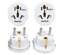 Lote de 4 Adaptadores de Enchufe Universales para Viaje, Enchufes Internacionales con Clavijas UE, Compatibles con Europa,Tailandia, Bali, Vietnam, Adaptador Universal para Europa, 16A/250V