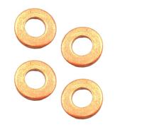 (Lote de 4) Junta de inyector de cobre compatible con Renault y Dacia Modelos CLIO, KANGOO, ESPACE, LAGUNA, MEGANE, MASTER, TWINGO, SCENIC, THALIA, LOGAN - Motores 1.5, 1.9, 2.0, 2.2, 2.5 DCI
