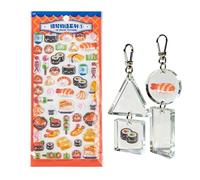 Lote de 4 pegatinas 3D en relieve - Decoraciones transparentes tema gourmand | Pegatinas de PVC creativas para cuadernos, agendas y carcasas | Actividad DIY y adultos