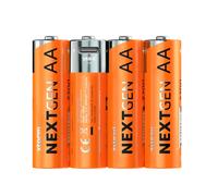 Lote de 4 pilas AA recargables con puerto USB-C, colección NextGen, con cable