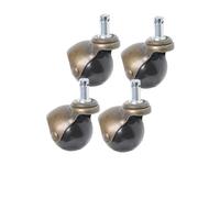 Lote de 4 ruedas universales de 2 pulgadas con clip for sofá, con centro de gravedad bajo, for suelo, for muebles, polea silenciosa