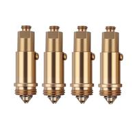 Lote de 4 tapones de desagüe con resorte de latón, tapón emergente para lavabo con resorte, tapón de lavabo con mecanismo de resorte y perno, reemplazo para desagüe de bañera