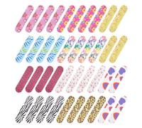 Lote de 40 limas de uñas coloridas de doble cara, 9 cm, para reparación y pulido, herramientas de manicura y belleza, limas de uñas para uñas naturales, modelado de uñas
