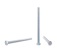 Lote de 40 tornillos hexagonales DIN 933 de acero cincado M6 x 90 mm, tornillos hexagonales, totalmente roscados, cabeza hexagonal (40, M6 x 90 mm)