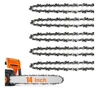 Lote de 5 cadenas de motosierra 35 cm (14″) - 3/8″ LP, calibre 1,3 mm, 52 eslabones - Bajo rebote - Compatible Oregon, Husqvarna, Makita, Ryobi, Bosch, Einhell - Cadena de repuesto