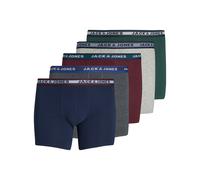 JACK & JONES PLUS Jacoliver PlsCalzoncillos para baño (5 Unidades) Tipo bóxer, Gris Oscuro, XXXXXXXL para Hombre