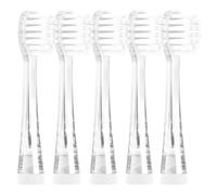 Lote de 5 Cepillos de Repuesto para Cepillo Niño para Seago SG513 SG977 SG2139 SGEK7 SGEK6 DT-BB1 DT-K6, Cabezales de Dientes Eléctrico Cerdas Suaves para Infantil a Partir de 3+ Años (Transparente)