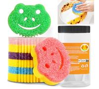 Lote de 5 esponjas lavables antiarañazos de doble cara, esponja mágica, cocina, temperatura sensible, esponja reutilizable, y rascador antiolor