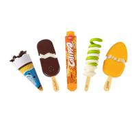 Lote de 5 Helados Frigo Casdon para Juego de simulación. Incluye Calippo, Twister, Magnum, Cornetto y Solero de Juguete. Ideal para cocinitas y Tiendas. Desde 2 años