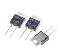 Lote de 5 interruptores de temperatura KSD-01F TO220, normalmente abiertos (H) y normalmente cerrados (D), de 0 a 150 grados.(25C,D (Normally Closed))
