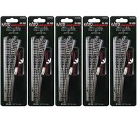 LOTE de 5 KATO 20-203 N Scale Unitrack Electric Turnout #6 Right Hand R718-15
