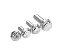 Lote de 5 o 10 pernos de cabeza plana de acero inoxidable 304, pernos hexagonales M6/M8 para placas traseras de coche, motocicleta, ciclomotor, scooter(M6-10 unidades, 30 mm)