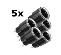 Lote de 5 Shelly Plug S Gen3 en color negro mate - Pequeño enchufe inteligente con conectividad Bluetooth y medición de potencia / Admite hasta 12 A y 2500 W