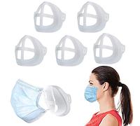 Lote de 5 soportes de máscara para mejorar 3D de silicona para pintalabios, proteger el maquillaje, suavizar el espacio transpirable y promover una transpiración suave (5)