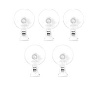 Lote de 5 ventosas de gancho clip de clip transparente, ganchos de ventosa para ventana, clip de ventosa, multifunción, clip de ventosa, montaje en pared para cocina, oficina, ventanas y paredes