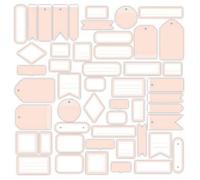 Lote de 50 etiquetas "Florilèges Design - La Maison de Jean' n.° 14, color rosa
