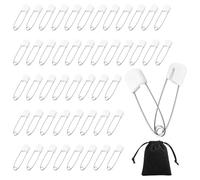 Lote de 50 horquillas para pañales y prendas de vestir - 40 mm - resistentes al óxido - Manualidades, costura