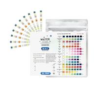 Lote de 50 probadores de agua potable 16 en 1, tiras de spa y piscina probador para análisis de la calidad del agua del grifo acuario agua con tubo de ensayo de bromo pH dureza cloro libre cobre plomo