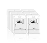 Lote de 50 puertas de tarjetas transparentes para eventos, empresas, grupos (CB Vertical 58,6 x 85 mm)