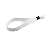 Lote de 50 pulseras de tela, pulseras de identificación para eventos (blanco)