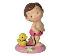 Lote de 6 Figuras Bebé Bautizo Niña "Patito" - Figuras para el Pastel, Tartas y para dar cómo Recuerdos de Bautizos